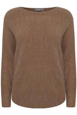 fransa FRERETTA PU 3 Damen Strickpullover Pullover Pulli Rundhals 80% Acryl, 20% Polyamid Loose fit, Größe:XXL, Farbe:Coca Mocha Melange (1810191) von fransa