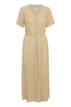 fransa FRIRIS DR 3 Damen Freizeitkleid Kleid Kurzarm mit floralem Allover-Print Regular-Fit, Größe:XL, Farbe:Amber Mix (201200) von fransa