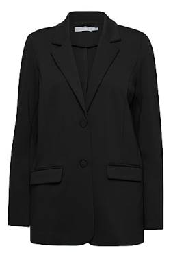 fransa FRLANO Damen Blazer Longblazer Jacke mit Reverskragen und Knopf mit Stretch, Größe:XL, Farbe:Black (200113) von fransa