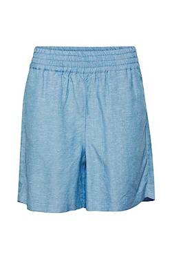 fransa FRLin Damen Chino Shorts Leinenshorts Leinen Mix Bermuda Kurze Hose Loose Fit, Größe:XL, Farbe:Malibu Blue Melange (1744351) von fransa