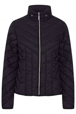 fransa FRPADMA Damen Steppjacke Übergangsjacke Jacke mit Stehkragen tailliert geschnitten mit Reißverschluss, Größe:M, Farbe:Black (200113) von fransa