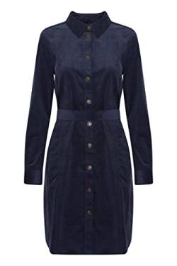 fransa FRTEAN Damen Freizeitkleid Cord Kleid mit Knopfleiste und Kragen und Gürtelschlaufe an der Taille, Größe:36, Farbe:Outer Space (194009) von fransa