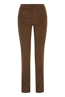 fransa FRTean Damen Hose Stoffhose Cordhose mit Stretch Tokyo Tight Fit Mid Waist, Größe:38, Farbe:Rain Drum (190916) von fransa