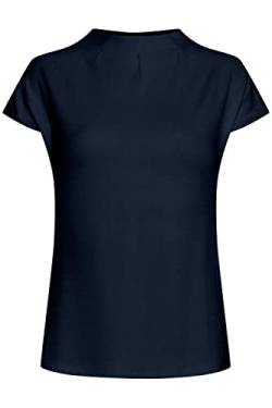 fransa FRZASKATER Damen T-Shirt Kurzarm Shirt Rundhalsausschnitt Kurze Ärmel mit überschnittener Schulter und hochabschließendem Kragen, Größe:2XL, Farbe:(NOOS) Dark Peacoat (60468) von fransa