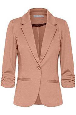 fransa FRZablazer Damen Blazer Kurzblazer Jacke mit Stretch Geraffte Ärmel mit Taschen, Größe:L, Farbe:Misty Rose (151512) von fransa