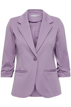 fransa FRZablazer Damen Blazer Kurzblazer Jacke mit Stretch Geraffte Ärmel mit Taschen, Größe:M, Farbe:Purple Haze (183718) von fransa