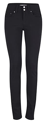 fransa FRZalin Damen Hose Stoffhose Jeans Pant 5-Pocket mit Stretch Slim Fit, Größe:34, Farbe:(NOOS) Black (60096) von fransa