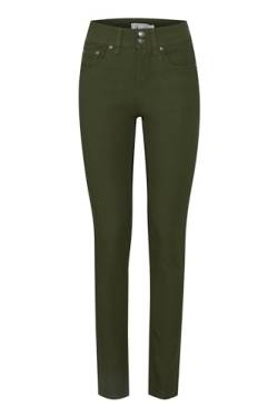 fransa FRZalin Damen Hose Stoffhose Jeans Pant 5-Pocket mit Stretch Slim Fit, Größe:36, Farbe:Olive Night (190515) von fransa