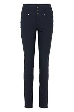 fransa FRZalin Damen Hose Stoffhose Jeans Pant 5-Pocket mit Stretch Slim Fit, Größe:46, Farbe:(NOOS) Dark Peacoat (60468) von fransa