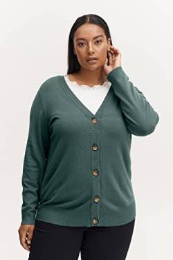 fransa Plus Size Selection - FPBLUME CAR 2 - Cardigan - 20611027, Größe:42/44, Farbe:Dark Forest (185611) von fransa