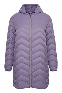 fransa Plus Size Selection - FPPADDING JA 1 - Damen Steppmantel Jacke mit Kapuze Steppjacke - 20611615, Größe:52, Farbe:Purple Haze (183718) von fransa