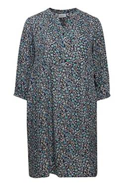 fransa Plus Size Selection - FPSILJA TU 1 - Damen Shirtbluse Tunic Lange Bluse - 20611774, Größe:50, Farbe:Holly Green AOP A (201799) von fransa