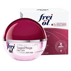 frei öl ANTI AGE HYALURON LIFT TagesPflege, Tagescreme mit 4-fach Anti-Age-Wirkung, vitalisierend und verbessert die Elastizität, Gesichtscreme, vegan, 50 ml von frei öl