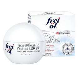 frei öl HYDROLIPID TagesPflege Protect LSF 20, Tagescreme mit Sonnenschutz, Schutz und Feuchtigkeit, pharmazeutische Hyaluron Creme, Gesichtscreme, 50 ml von frei öl