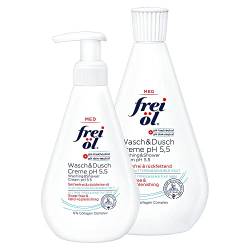 frei öl MED Wasch&DuschCreme pH 5,5 seifenfrei, rückfettend, effektive und sanfte Körperpflege, ph-hautneutral, zarter Duft, 500 ml von frei öl