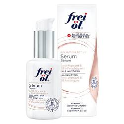 frei öl Pollution Active Serum, Anti Pigment, Aufhellung von Pigmentflecken, Anti-Oxidanz, Vitamin C, Vitamin E, Hyaluron, vegan (30 ml) von frei öl