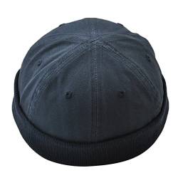 freneci Anpassen Docker Hut Sailor Cap Mechaniker Biker Hut SkullCap Beanie Biker Hut - Blau, 54-58cm von freneci