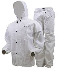 FROGG TOGGS Herren Regenanzug für alle Sportarten Regenbekleidung, Weiß, Small von frogg toggs