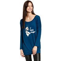 Frozen - Die Eiskönigin I Love Hugs Olaf Damen Langarmshirt blau von frozen