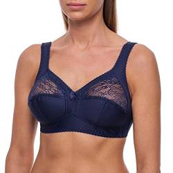 frugue Damen BH ohne Bügel Minimizer Große Größen Blau EU 80C von frugue