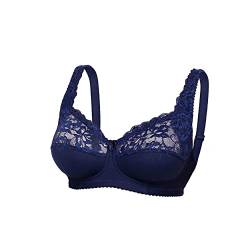 frugue Damen BH ohne Buegel Minimizer Große Größen Comfy Bügel Marineblau EU 75C von frugue