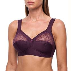 frugue Damen BH ohne Bügel Minimizer Große Größen Violett EU 105D von frugue