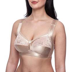 frugue Damen Minimizer BH ohne Bügel Bügelloser Große Größe Beige EU 100D von frugue