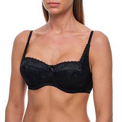 frugue Dirndl BH Damen Push Up mit Spitze Schwarz EU 80E von frugue