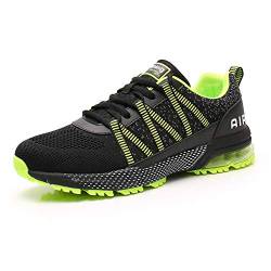 frysen Laufschuhe Herren Damen Atmungsaktiv Leichtgewicht Luftpolster Sportschuhe Turnschuhe Straßenlaufschuhe Sneaker Joggingschuhe Walkingschuhe Sport Fitness Schuhe Green Grün 37 von frysen