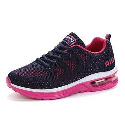 frysen Laufschuhe Herren Damen mit Dämpfung Sportschuhe Air Turnschuhe Luftsohlen Sneaker Luftpolster Schuhe Blue Pink 35 von frysen