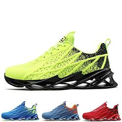 frysen Sneaker Herren Damen Laufschuhe Straßenlaufschuhe Outdoor Atmungsaktive Fitness Turnschuhe Green 42 EU von frysen