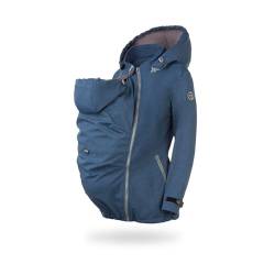 fun2bemum Enigma 5in1 BACK/FRONT Softshell Jacke,Tragejacke, Babytragejacke,Schwangerschaftsjacke Indigo Melange (S) von fun2bemum