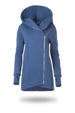 fun2bemum Kaya 3in1 Tragemantel Tragejacke Umstandsmantel vorne/hinten Jeans Blau (M/L) von fun2bemum