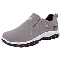 Einfarbige runde Zehen-Laufschuhe für Herren Der Socken Herren Sneaker (Grey, 42) von generic