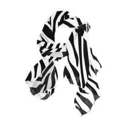Frauen Seidenschal Tiger Gestreifte Tierhaut Wild Schwarz Weiß Große Haar Wraps Schal Kopf Hals Halstuch, Color2296, 70.86x35.4 inches von generic