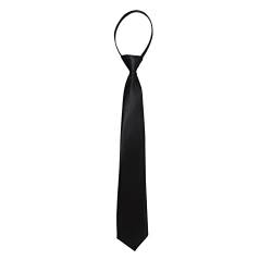 Unisex-Krawatten, Reißverschluss-Krawatte für Männer und Frauen, koreanischer Stil, schlicht, schlank, Krawatte, trendige glatt, seidig, für Damen elegant, von generic