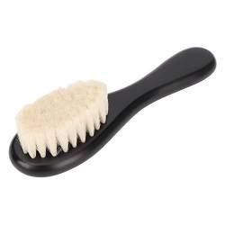 Friseur-Bartbürste, Tragbare, Ergonomische Nylon-Bartbürste mit Weichem Haar und Holzgriff, Glättet und Fördert das Bartwachstum, Bartpflegebürste für Männerbart und Schnurrbart von gernie