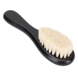 Friseur-Bartbürste, Weiche Haarreinigung, Gesichtshaarbürste, Tragbar, Ergonomischer Holzgriff, Bart-Styling-Bürste für Männer, Glättet und Fördert das Bartwachstum von gernie
