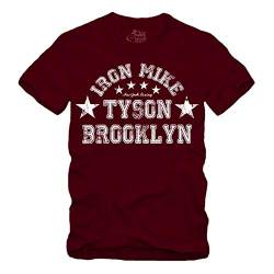 Brooklyn Iron Mike - T-Shirt Boxen Tyson Champ Boxclub Gym (XL, Maroon) von gestofft
