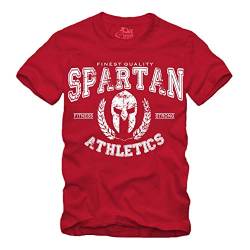 Spartan Athletic - T-Shirt Sparta Griechen Gym 300 Spartiaten Lionidas (XL, Rot) von gestofft