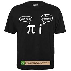 Be rational Get real - Herren T-Shirt für Geeks mit Spruch Motiv aus Bio-Baumwolle Kurzarm Rundhals Ausschnitt, Größe S von getDigital