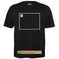Broken Image - Herren T-Shirt für Geeks mit Spruch Motiv aus Bio-Baumwolle Kurzarm Rundhals Ausschnitt, Größe XL von getDigital