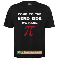 Come to The Nerd Side - Herren T-Shirt für Geeks mit Spruch Motiv aus Bio-Baumwolle Kurzarm Rundhals Ausschnitt, Größe M von getDigital
