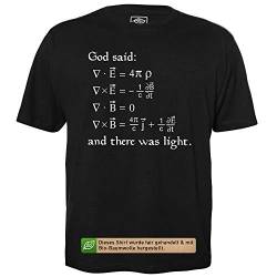 God Said - Herren T-Shirt für Geeks mit Spruch Motiv aus Bio-Baumwolle Kurzarm Rundhals Ausschnitt, Größe L von getDigital