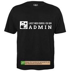 Ich Bin Admin - Herren T-Shirt für Geeks mit Spruch Motiv aus Bio-Baumwolle Kurzarm Rundhals Ausschnitt, Größe XL von getDigital