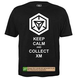 Ingress Keep Calm - Herren T-Shirt für Geeks mit Spruch Motiv aus Bio-Baumwolle Kurzarm Rundhals Ausschnitt, Größe XXL von getDigital