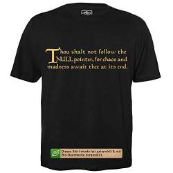 Null Pointer - Herren T-Shirt für Geeks mit Spruch Motiv aus Bio-Baumwolle Kurzarm Rundhals Ausschnitt, Größe XXL von getDigital