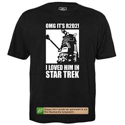 OMG It's R2D2 - Herren T-Shirt für Geeks mit Spruch Motiv aus Bio-Baumwolle Kurzarm Rundhals Ausschnitt, Größe M von getDigital