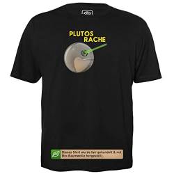 Plutos Rache - Herren T-Shirt für Geeks mit Spruch Motiv aus Bio-Baumwolle Kurzarm Rundhals Ausschnitt, Größe L von getDigital