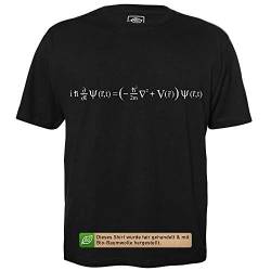 Schrödinger - Herren T-Shirt für Geeks mit Spruch Motiv aus Bio-Baumwolle Kurzarm Rundhals Ausschnitt, Größe M von getDigital